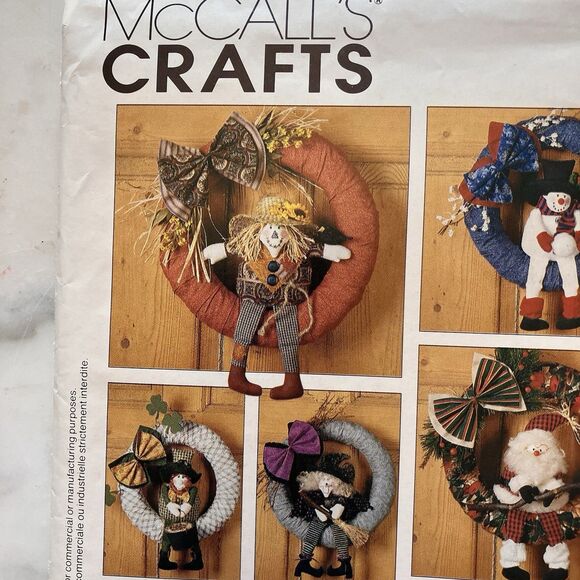 McCall’s Craft Pattern P487 Seasons Of The Wreath Uncut 15" Wreath - Picture 3 of 6
